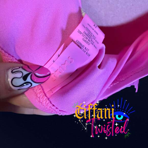 🔥 SKIMS Neon Pink Sleeveless Mini Dress – Low Back Detail – NWT (2X) 🔥 - Picture 4 of 7